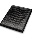 Double leather photo frame, black croc, 6 x 4", front
