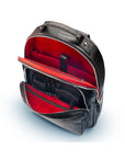 Leather 15"-17" Laptop Backpack, Cambridge, Black Croc Effect, inside