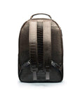 Leather 15"-17" Laptop Backpack, Cambridge, Black Croc Effect, back
