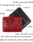 Flat Compact Credit Card Wallet With 2 ID Windows, 6CC, features and dimensions