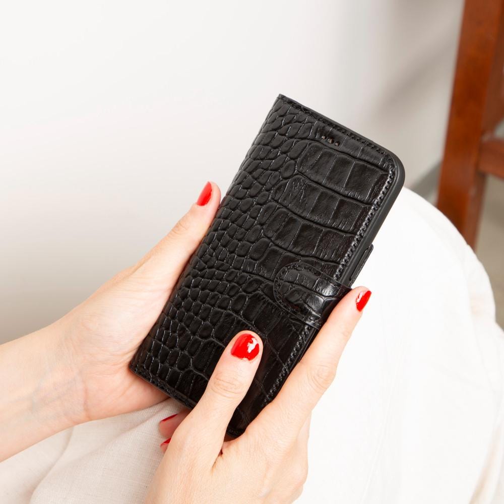 Custodia Magnetica In Vera Pelle Con Texture Coccodrillo Fierre Shann Compatibile Con Iphone 15~p222831209 Custodia Magnetica In Vera Pelle Con Texture Coccodrillo Fierre Shann Compatibile Con Iphone 15~p222831209