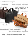 Leather 13" laptop briefcase, features and dimensions