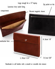 Leather envelope folder, features and dimensions