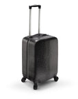 Small leather suitcase, black croc, side