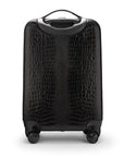 Small leather suitcase, black croc, back