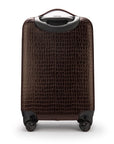 Small leather suitcase, brown croc, back