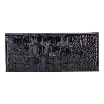 Kim White Eyeglasses Case - Black Croc