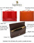 Ultra-Slim Leather Briefcase & Laptop Document Folio, features and dimensions