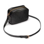 Ivy woven camera bag, black