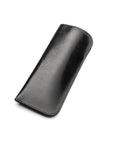 Large leather glasses case, black, front