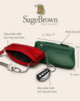 Large leather key case, features and dimensions