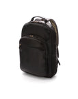 Men's leather 15" laptop backpack, black, side