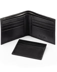 Leather 2 in 1 wallet, black, inside