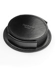 Set of leather coasters, black