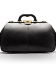 Small Gladstone Bag in Leather, black, front view