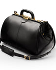 Small Gladstone Bag in Leather, black, side