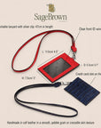 Leather lanyard badge holder, features and dimensions