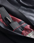 Leather pen case, black, lifestyle