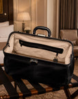 Large leather Gladstone holdall, black, lifestyle