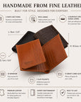 Luxury Leather RFID Wallet with ID Window 9 Cards, features