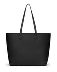 Luxury Leather Tote Bag and Shopper, Black, front
