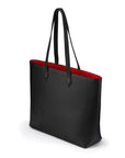 Luxury Leather Tote Bag and Shopper, Black, side