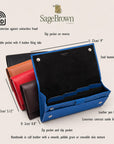 Luxury Leather Travel Wallet & Document Organiser with RFID Protection, features and dimensions