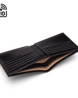 Men's RFID wallet with 10 CC, black, inside