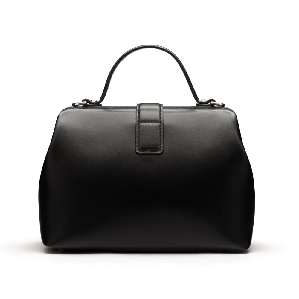 Mini leather Gladstone bag, black, back