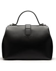 Mini leather Gladstone bag, black, back