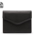 RFID Large leather purse with 15 CC, black, front