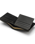 RFID leather wallet with 9 cc, black, inside view