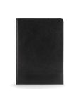 Simple leather document folder, black, front