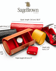 Leather watch rolls, dimensions