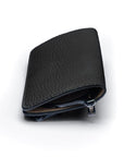 Slim Leather Glasses Lens Cover with Magnetic Closure, Black, side view