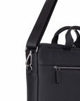Slim Leather Laptop Bag for 13-inch Laptops, Black, strap