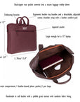 Slim Leather Laptop Bag for 15-inch Laptops, features and dimensions