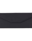 Triangular leather glasses case, black, front