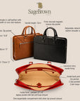 Trinity Leather 13"-14" Laptop Briefcase, features and dimensions