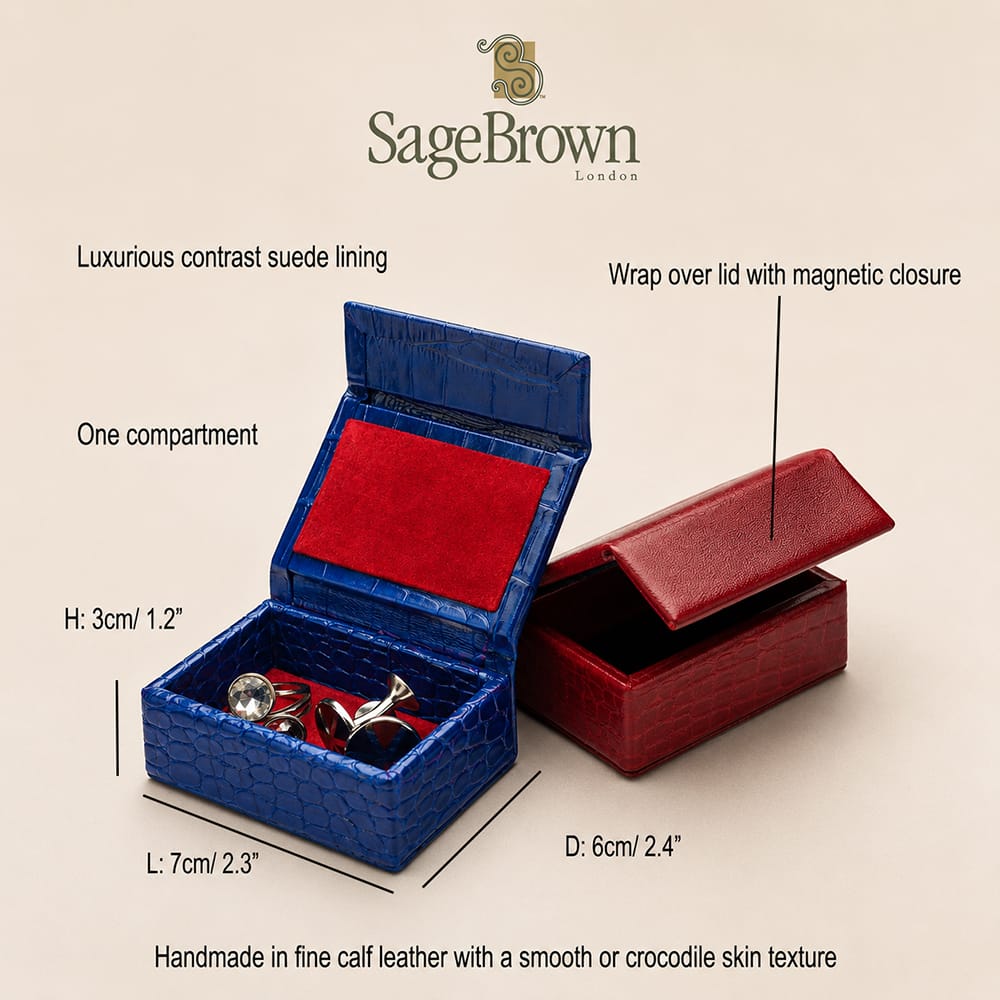 Miniature Leather Accessory Box, features and dimensions