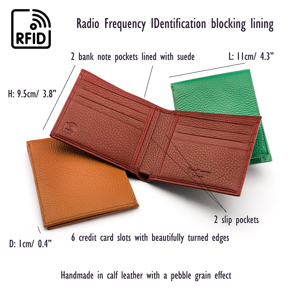 RFID wallet, dimensions and features