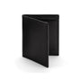 Bifold leather wallet with 6 credit cards, black, front