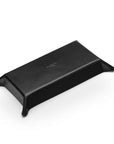 Rectangular Leather Valet Tray - Black With Red, base