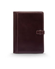 Leather conference folder, brown, front