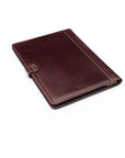 Leather conference folder, brown, back