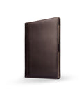 A4 leather document folder, brown, front