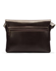 Leather messenger bag, brown, back