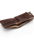 Leather 2 in 1 Wallet - Brown Croc