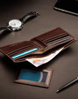 Leather 2 in 1 Wallet - Brown