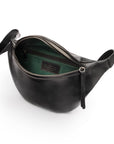 Leather Bum Bag For Men - Black